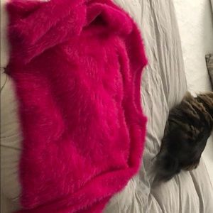 Magenta super fuzzy sweater